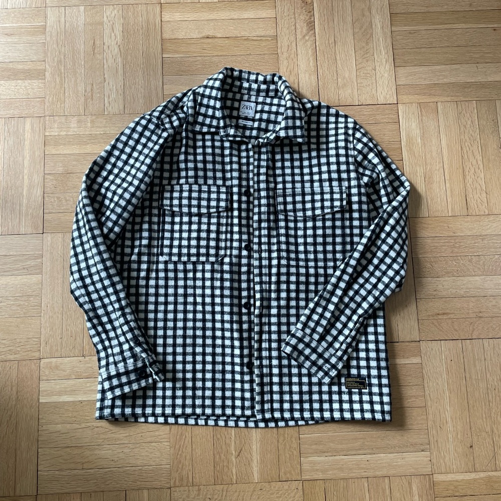 Zara Men’s Plaid Overshirt Shacket Size L